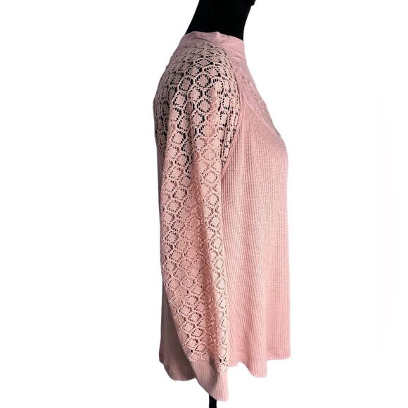 Free People Sweetest Thing Thermal Top Rose (Small) - Picture 9 of 10